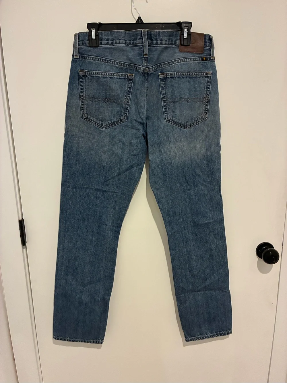 Lucky Brand Blue Denim Jeans with Leather Patch